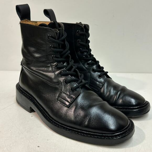 NEW HEELS Tricker\'s Men\'s Burford Country Boot Triple Black Calf EUC UK 6 US 7.5 Burford Country Boot - Black Calf – R E Tricker Ltd main image 4